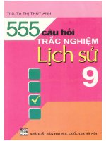 555 câu hỏi trắc nghiêm lịch sử 9 (cực hay)