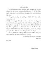 Hoàn thiện chu trình doanh thu tại công ty TNHH MTV dược phẩm trung ương 1 