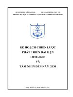 Trường đại học giao thông vận tải thành phố hồ chí minh kế hoạch chiến lược phát triển dài hạn (2010 – 2020) và tầm nhìn đến năm 2030