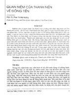 Quan niệm của thanh niên về đồng tiền   PGS TS  phan thị mai hương