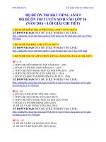 BỘ ĐỀ ÔN THI HK2 TIẾNG ANH 9