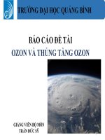 BÁO CÁO ĐỀ TÀI OZON VÀ THỦNG TẦNG OZON