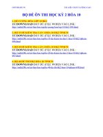 BỘ ĐỀ ÔN THI HK2 HÓA 10