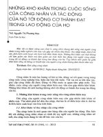 Những khó khăn trong cuộc sống của công nhân và tác động của nó tới động cơ thành đạt trong lao động của họ   ths  nguyễn thị phương hoa