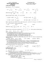 ĐỀ KIỂM TRA HỌC KÌ 2 TOÁN 11 BÌNH ĐỊNH
