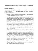 BÁO CÁO QUÁ TRÌNH THỰC tập sư PHẠM CỦA CÁ NHÂN