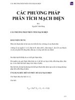 CÁC PHƯƠNG PHÁP PHÂN TÍCH MẠCH điện