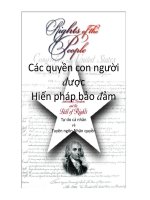 CÁC QUYỀN CON NGƯỜI ĐƯỢC HIẾN PHÁP BẢO ĐẢM (RIGHTS OF THE PEOPLE) TỰ DO CÁ NHÂN VÀ TUYÊN NGÔN NHÂN QUYỀN