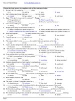 đề thi tiếng anh vào lớp 10