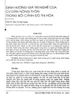 Định hướng giá trị nghề của cư dân nông thôn trong bối cảnh đô thị hóa - PGS.TS. Phan Thị Mai Hương