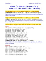 BỘ ĐỀ ÔN THI TS LỚP 10 MÔN NGỮ VĂN (MỚI NHẤT)