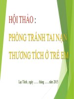 bài giảng phòng tránh tai nạn thương tích trẻ em