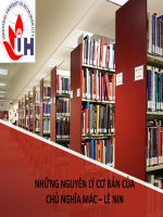 Chương V: Học thuyết giá trị - Hàng hóa