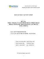 Báo cáo thực tập:Thực trạng chăm sóc khách hàng tại trung tâm Athena