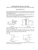 MỘT SỐ BÀI TẬP THỦY LỰC, THỦY VĂN (Dành cho sinh viên ngành Xây dựng dân dụng và Vật liệu xây dựng)