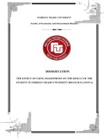 Hiệu quả sử dụng smartphone về kết quả của học sinh tại trường đại học ngoại thương chi nhánh II( ANOVA )