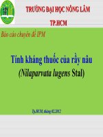 Tính kháng thuốc của rầy nâu