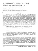 Văn hóa kiếm tiền và tiêu tiền của thanh niên hiện nay   PGS TS  phan thị mai hương