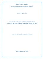 các nhân tố tác động đến ý định tiêu dùng xanh của người tiêu dùng trên địa bàn thành phố hồ chí minh