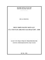 Phát triển nguồn nhân lực của vietnam airlines giai đoạn 2015 2020 
