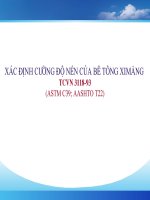 XÁC ĐỊNH CƯỜNG ĐỘ NÉN CỦA BE TÔNG XI MĂNG TCVN 3118-93