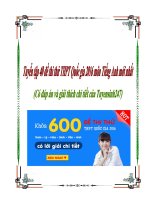 Tuyển tập 40 đề thi thử THPT quốc gia 2016 môn tiếng anh mới nhất (cs đáp án và giải thích chi tiết)