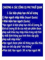 Bài giảng Kinh tế quốc tế - Chương 4- Các công cụ phi thuế quan