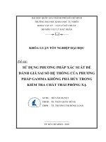 Phương pháp xác suất đánh giá sai số hệ thống của phương pháp gammaNDT trong kiểm tra chất thải px  