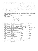Đề thi HSG toán casio lớp 7 năm 2015 - 2016