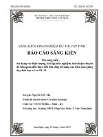 Sử dụng các hiện tượng, bài tập trắc nghiệm, thảo luận chuyên đề liên quan đến thực tiễn đời sống để nâng cao hiệu quả giảng dạy hóa học vô cơ 10, 11  