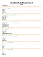 Tổng hợp bài tập tiếng anh lớp 6