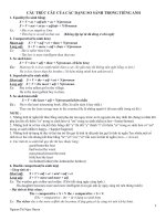 Các cấu trúc so sánh