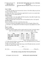 Tuyển tập 60 đề thi thử THPT Quốc gia 2016 môn Địa lý của các trường THPT trong cả nước (có thang điểm và đáp án chi tiết)