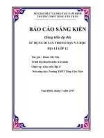Sử dụng di sản trong dạy và học môn địa lí lớp 12” 