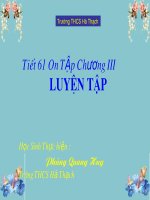 Ôn tập Chương III. Quan hệ giữa các yếu tố trong tam giác. Các đường đồng quy của tam giác