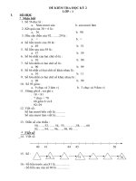 Đề thi học kỳ II lớp 1 2016
