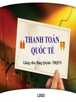 Bài giảng thanh toán quốc tế   đặng quỳnh