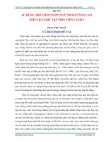 SỬ DỤNG TRÒ CHƠI NGÔN NGỮ NHẰM NÂNG CAO  HIỆU QUẢ HỌC TẬP MÔN TIẾNG ANH 6