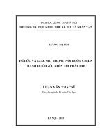 Hồi ức và giấc mơ trong nỗi buồn chiến tranh dưới góc nhìn thi pháp học