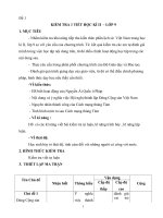 MA TRẬN ĐỀ KIỂM TRA 1 TIẾT LỊCH SỬ 9 HỌC KỲ II