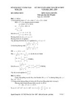 Đề và đáp án sơ lược đề thi vào 10 Nguyễn Du DakLak