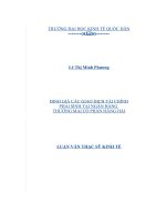 ĐỊNH GIÁ CÁC GIAO DỊCH TÀI CHÍNH PHÁI SINH TẠI NGÂN HÀNG THƯƠNG MẠI CỔ PHẦN HÀNG HẢI