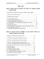 Báo cáo thực tập: HẠCH TOÁN NGHIỆP VỤ KẾ TOÁN CÔNG TY TNHH CƠ KHÍ LƯƠNG SƠN.