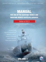 MANUAL FOR USE BY THE MARITIME MOBILE AND MARITIME MOBILE SATELLITE SERVICES VOL 1