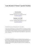 Land Allocation in Vietnam’s Agrarian Transition