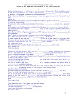 LUYỆN NGHE VÀ ĐIỀN TỪ VÀO VỊ TRÍ KHUYẾT TRONG ĐOẠN HỘI THOẠI(WELCOME ON BOARD VSUP PROJECT)