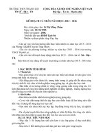 Kế hoạch cá nhân môn Lịch sử 6 7 8 9