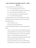 Đề cương ôn tập môn lịch sử lớp 5