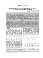 Trắc lượng thư mục- Các chỉ số phổ biến - việc ứng dụng phổ biến và vấn đề đào tạo ngành Thông tin - thư viện