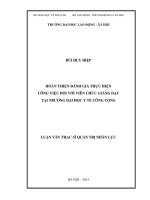 Hoàn thiện đánh giá thực hiện công việc đối với viên chức giảng dạy tại trường đại học y tế công cộng 